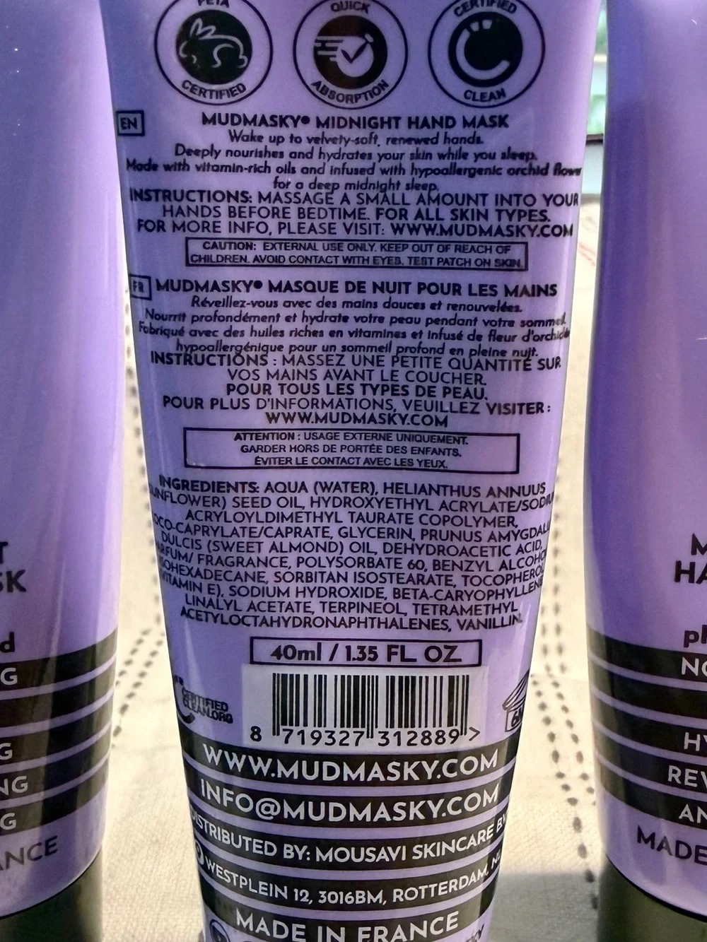 Mudmasky Midnight Hand Mask Nourishing Hand Treatment